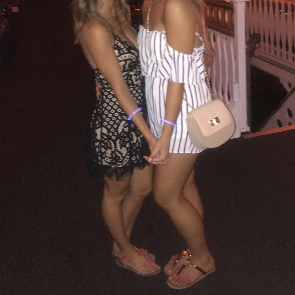 Boutique off the shoulder romper Lulus look alike
